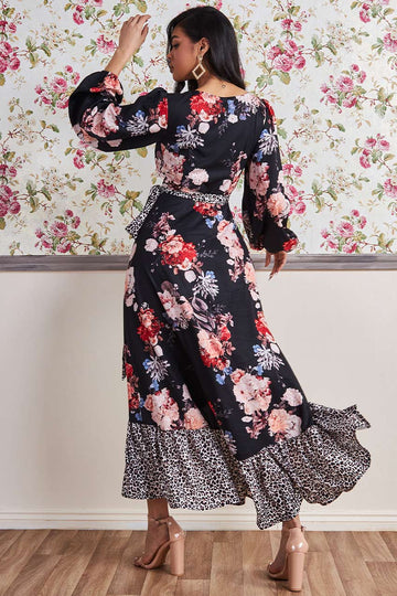 Frill Hem Wrap Maxi Goddiva